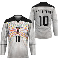 Custom Japan Football Hockey Jersey Traditional Japanese Waves Rainbow Sashiko Effect