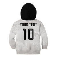 Custom Japan Football Kid Hoodie Traditional Japanese Waves Rainbow Sashiko Effect
