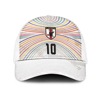 Custom Japan Football Mesh Trucker Cap Traditional Japanese Waves Rainbow Sashiko Effect