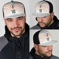 Custom Japan Football Mesh Trucker Cap Traditional Japanese Waves Rainbow Sashiko Effect