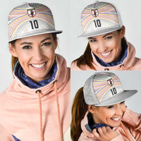 Custom Japan Football Mesh Trucker Cap Traditional Japanese Waves Rainbow Sashiko Effect