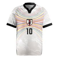 Custom Japan Football Rugby Jersey Traditional Japanese Waves Rainbow Sashiko Effect
