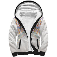 Custom Japan Football Sherpa Hoodie Traditional Japanese Waves Rainbow Sashiko Effect