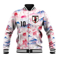 Custom Japan Football Baseball Jacket Cherry Blossom Mount Fuji Asian Dragon Graphic