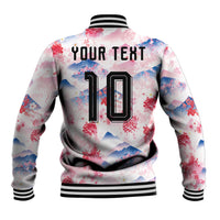 Custom Japan Football Baseball Jacket Cherry Blossom Mount Fuji Asian Dragon Graphic