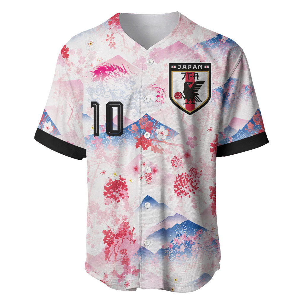 Custom Japan Football Baseball Jersey Cherry Blossom Mount Fuji Asian Dragon Graphic