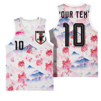 Custom Japan Football Basketball Jersey Cherry Blossom Mount Fuji Asian Dragon Graphic