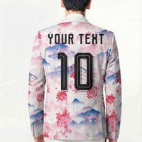 Custom Japan Football Blazer Cherry Blossom Mount Fuji Asian Dragon Graphic