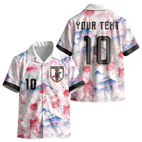 Custom Japan Football Kid Hawaiian Shirt Cherry Blossom Mount Fuji Asian Dragon Graphic