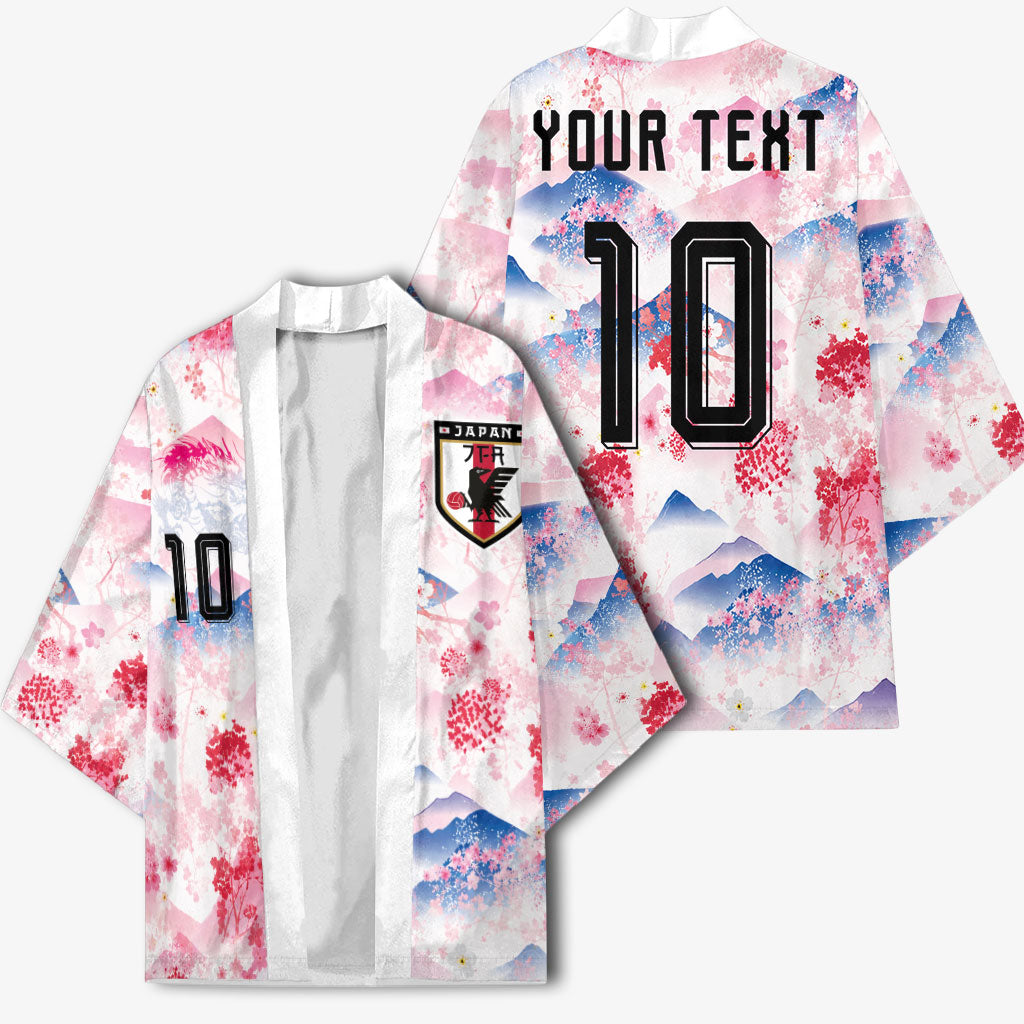 Custom Japan Football Kimono Cherry Blossom Mount Fuji Asian Dragon Graphic