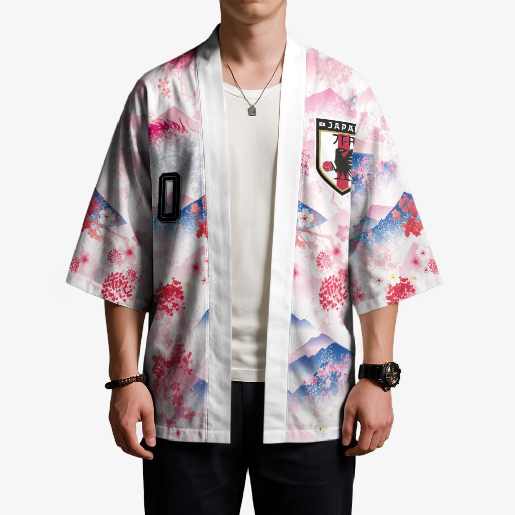 Custom Japan Football Kimono Cherry Blossom Mount Fuji Asian Dragon Graphic