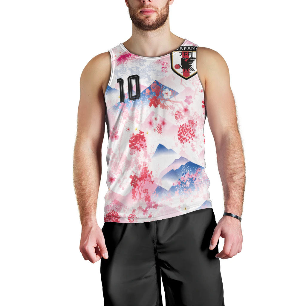 Custom Japan Football Men Tank Top Cherry Blossom Mount Fuji Asian Dragon Graphic