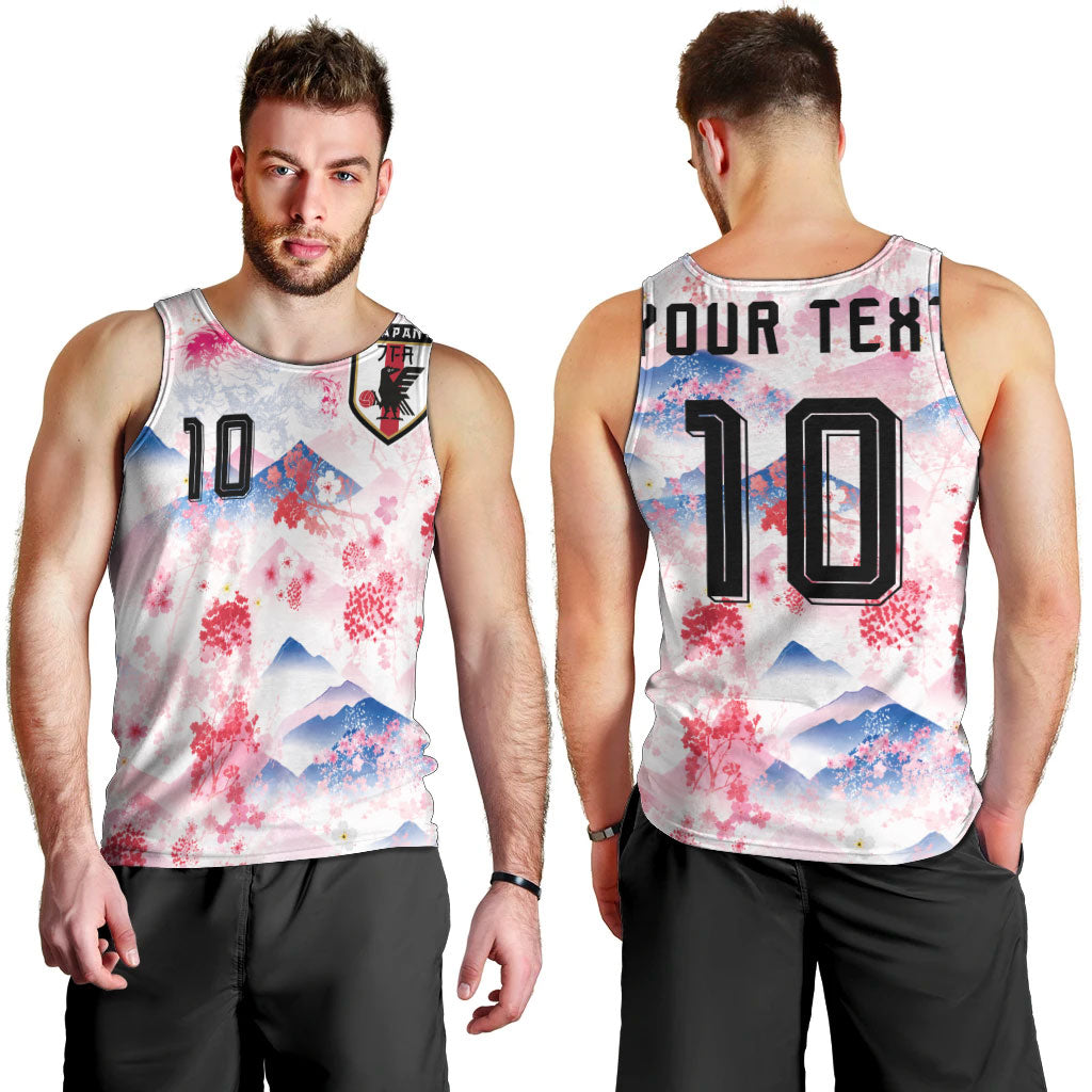 Custom Japan Football Men Tank Top Cherry Blossom Mount Fuji Asian Dragon Graphic