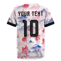 Custom Japan Football Rugby Jersey Cherry Blossom Mount Fuji Asian Dragon Graphic