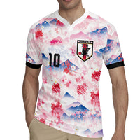 Custom Japan Football Rugby Jersey Cherry Blossom Mount Fuji Asian Dragon Graphic