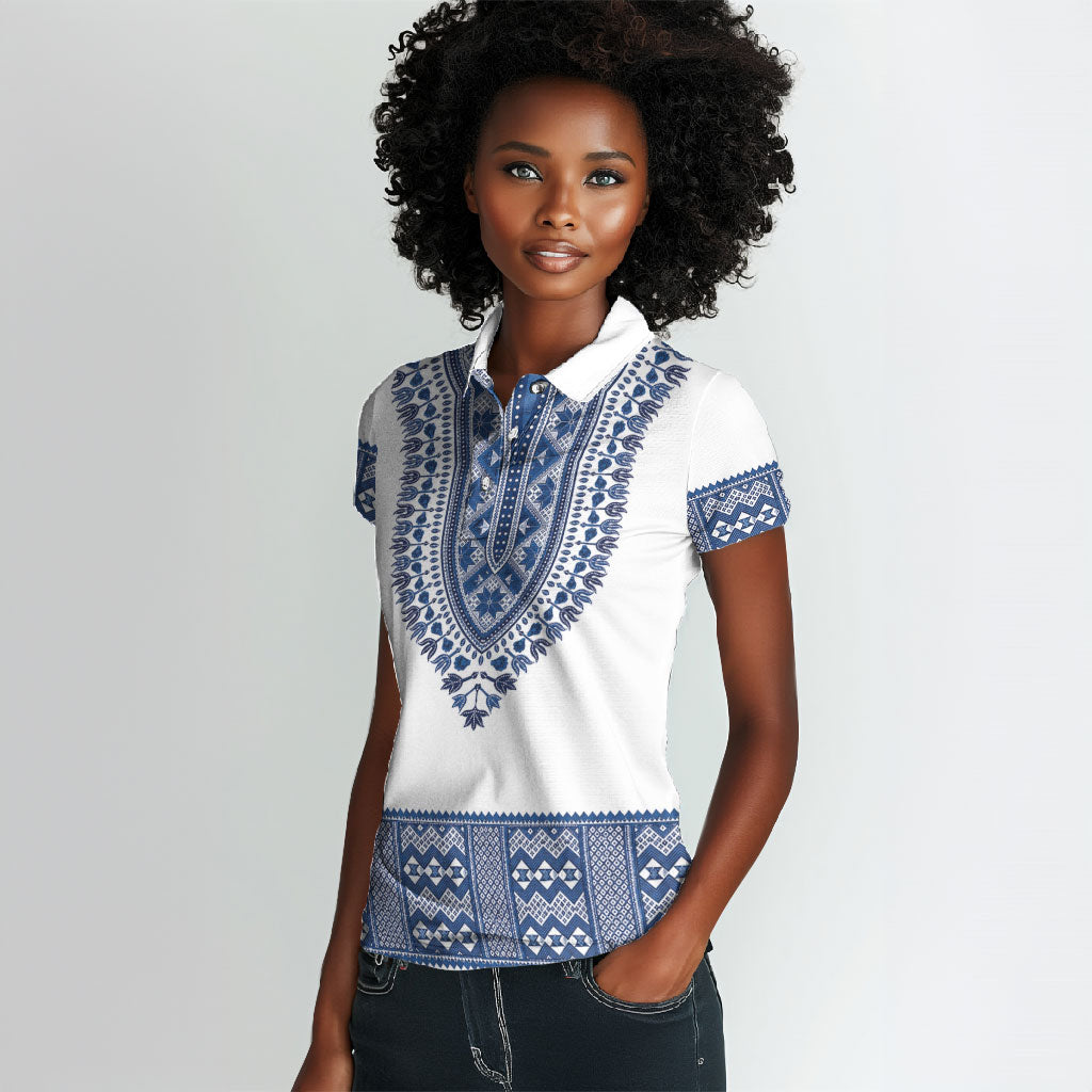 Cape Verde Women Polo Shirt Pano di Terra Dashiki Style