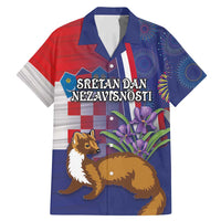 Personalised Croatia Independence Day Family Matching Mermaid Dress and Hawaiian Shirt Sretan Dan nezavisnosti With Kuna Zlatica and Perunika - Wonder Print Shop