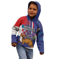 Personalised Croatia Independence Day Kid Hoodie Sretan Dan nezavisnosti With Kuna Zlatica and Perunika - Wonder Print Shop