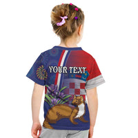 Personalised Croatia Independence Day Kid T Shirt Sretan Dan nezavisnosti With Kuna Zlatica and Perunika - Wonder Print Shop