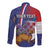 Personalised Croatia Independence Day Long Sleeve Button Shirt Sretan Dan nezavisnosti With Kuna Zlatica and Perunika - Wonder Print Shop