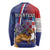 Personalised Croatia Independence Day Long Sleeve Shirt Sretan Dan nezavisnosti With Kuna Zlatica and Perunika - Wonder Print Shop