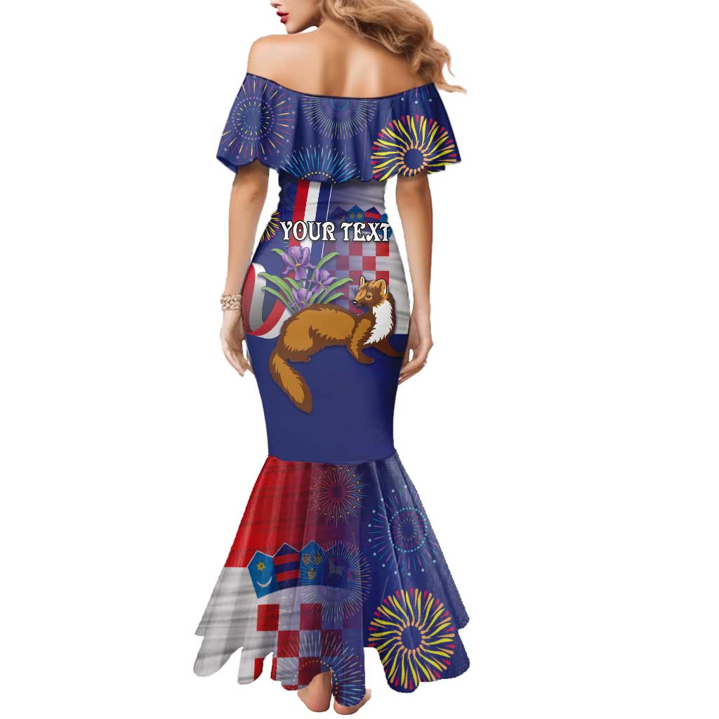 Personalised Croatia Independence Day Mermaid Dress Sretan Dan nezavisnosti With Kuna Zlatica and Perunika - Wonder Print Shop