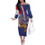 Personalised Croatia Independence Day Off The Shoulder Long Sleeve Dress Sretan Dan nezavisnosti With Kuna Zlatica and Perunika - Wonder Print Shop