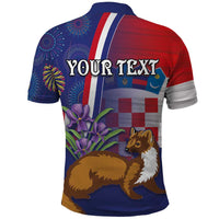 Personalised Croatia Independence Day Polo Shirt Sretan Dan nezavisnosti With Kuna Zlatica and Perunika - Wonder Print Shop