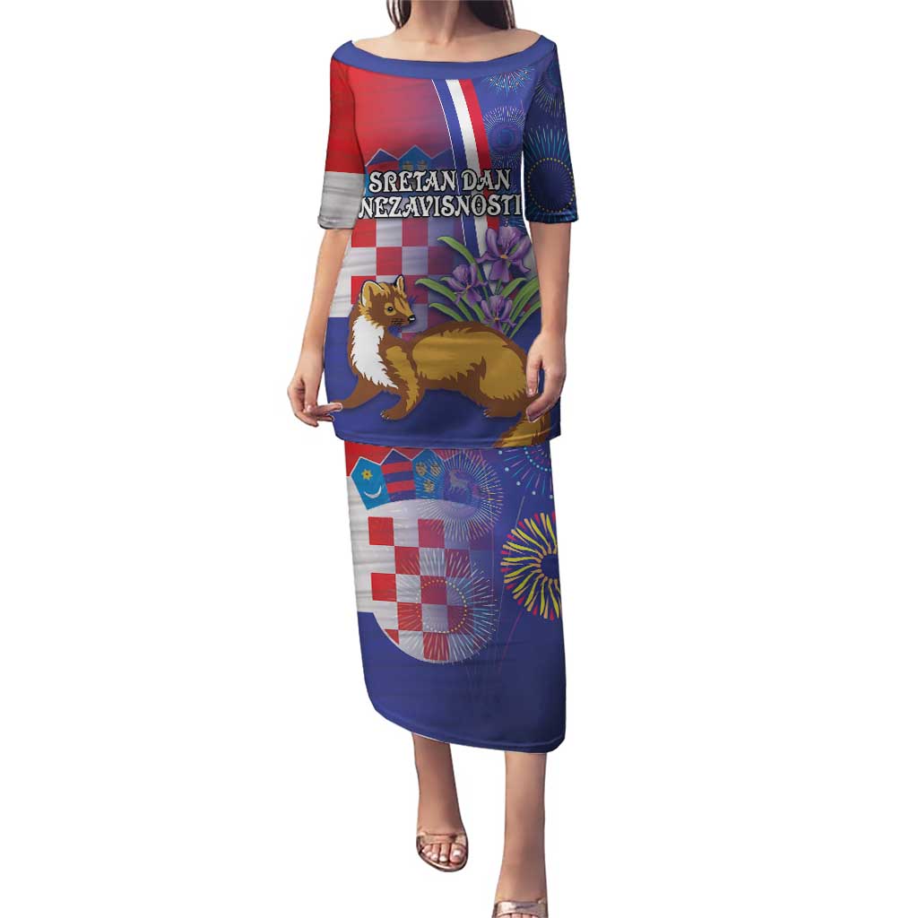 Personalised Croatia Independence Day Puletasi Sretan Dan nezavisnosti With Kuna Zlatica and Perunika - Wonder Print Shop