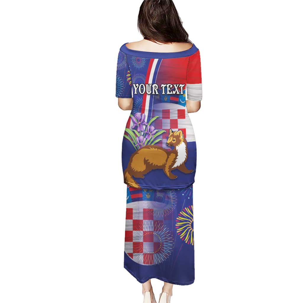 Personalised Croatia Independence Day Puletasi Sretan Dan nezavisnosti With Kuna Zlatica and Perunika - Wonder Print Shop
