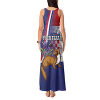 Personalised Croatia Independence Day Tank Maxi Dress Sretan Dan nezavisnosti With Kuna Zlatica and Perunika - Wonder Print Shop