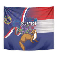 Personalised Croatia Independence Day Tapestry Sretan Dan nezavisnosti With Kuna Zlatica and Perunika - Wonder Print Shop