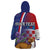 Personalised Croatia Independence Day Wearable Blanket Hoodie Sretan Dan nezavisnosti With Kuna Zlatica and Perunika - Wonder Print Shop