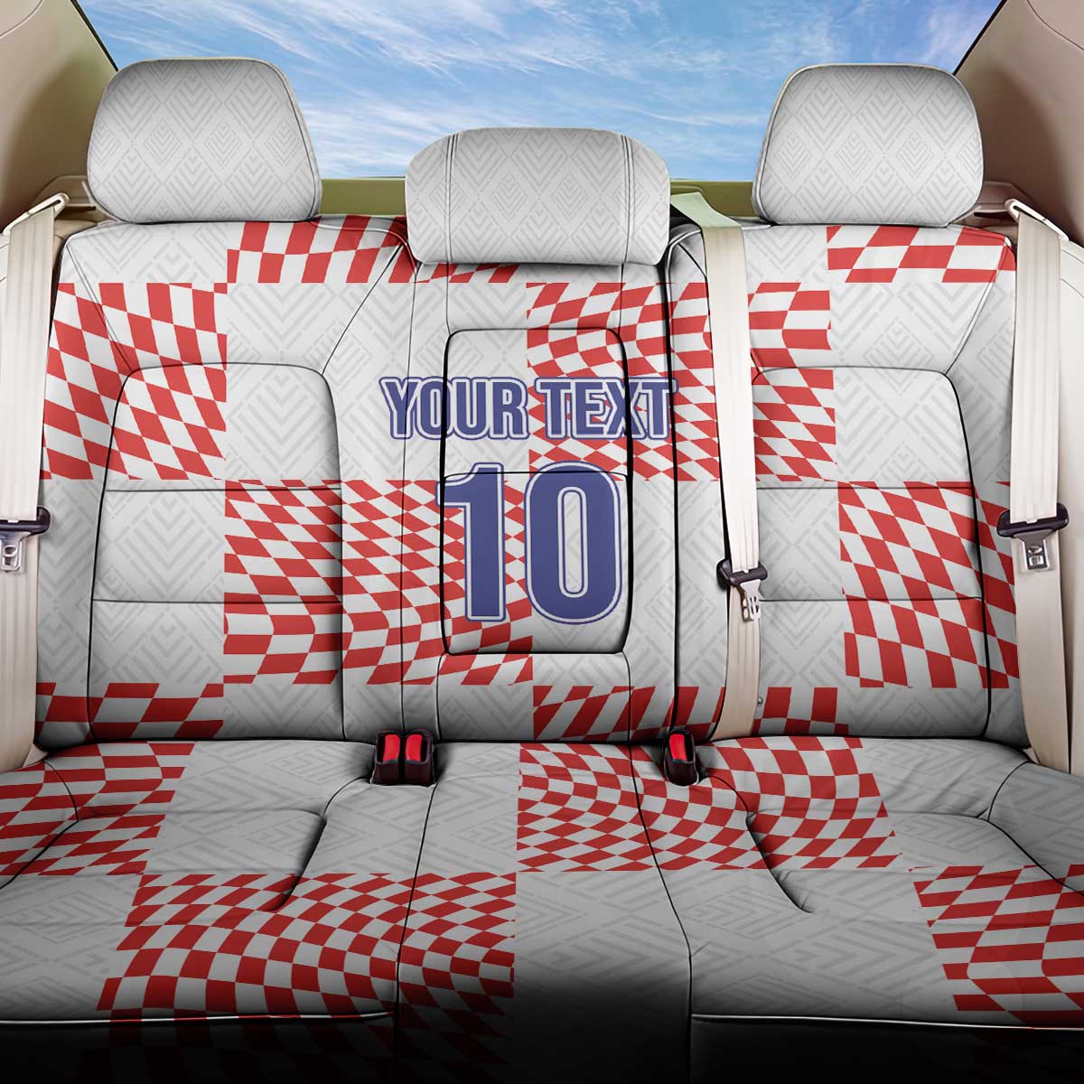 Custom Croatia Football Champion 2024 Back Car Seat Cover - Wonder Print Shop