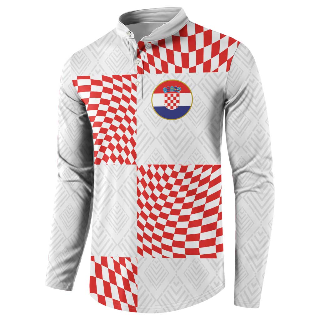 Custom Croatia Football Champion 2024 Button Sweatshirt - Wonder Print Shop