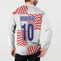 Custom Croatia Football Champion 2024 Button Sweatshirt - Wonder Print Shop