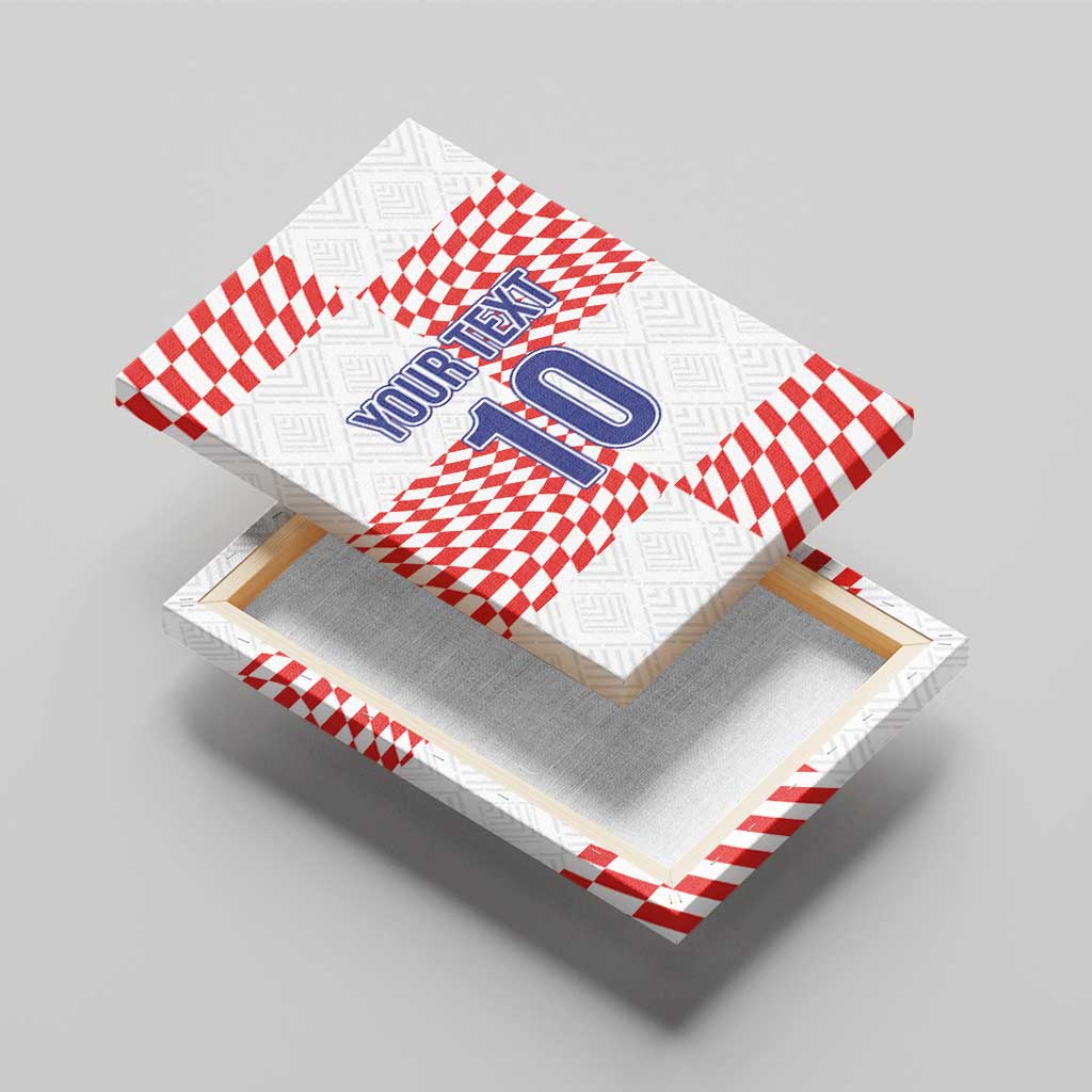 Custom Croatia Football Champion 2024 Canvas Wall Art - Wonder Print Shop