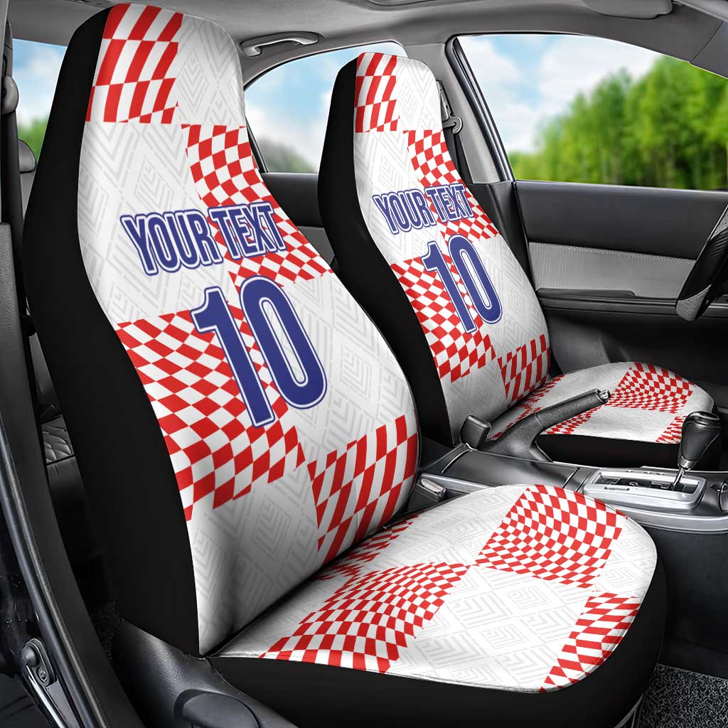 Custom Croatia Football Champion 2024 Car Seat Cover - Wonder Print Shop