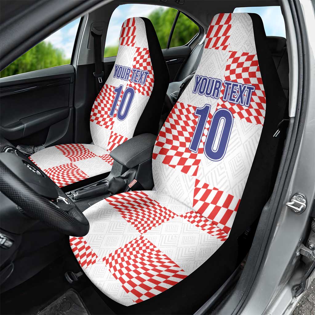 Custom Croatia Football Champion 2024 Car Seat Cover - Wonder Print Shop