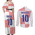 Custom Croatia Football Champion 2024 Couples Matching Off Shoulder Maxi Dress and Long Sleeve Button Shirt - Wonder Print Shop