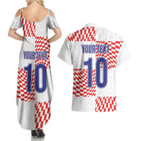 Custom Croatia Football Champion 2024 Couples Matching Summer Maxi Dress and Hawaiian Shirt - Wonder Print Shop