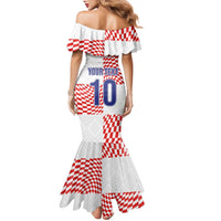 Custom Croatia Football Champion 2024 Family Matching Mermaid Dress and Hawaiian Shirt - Wonder Print Shop