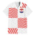 Custom Croatia Football Champion 2024 Family Matching Off The Shoulder Long Sleeve Dress and Hawaiian Shirt - Wonder Print Shop