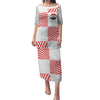 Custom Croatia Football Champion 2024 Family Matching Puletasi and Hawaiian Shirt - Wonder Print Shop