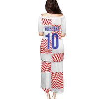 Custom Croatia Football Champion 2024 Family Matching Puletasi and Hawaiian Shirt - Wonder Print Shop