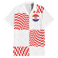 Custom Croatia Football Champion 2024 Family Matching Short Sleeve Bodycon Dress and Hawaiian Shirt - Wonder Print Shop