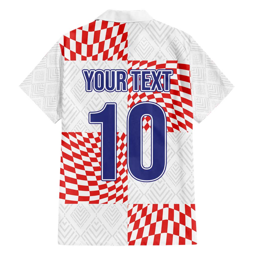 Custom Croatia Football Champion 2024 Family Matching Short Sleeve Bodycon Dress and Hawaiian Shirt - Wonder Print Shop