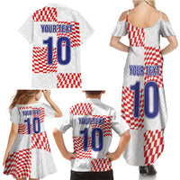 Custom Croatia Football Champion 2024 Family Matching Summer Maxi Dress and Hawaiian Shirt - Wonder Print Shop