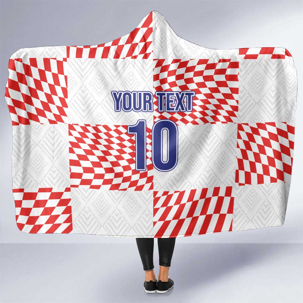 Custom Croatia Football Champion 2024 Hooded Blanket