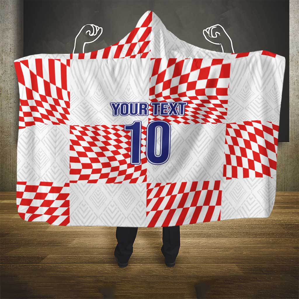 Custom Croatia Football Champion 2024 Hooded Blanket